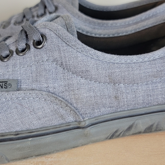 Vans 8.5 LPE Dressed Up Authentic Lo Top Smoked Pearl Gray Canvas Sneakers Shoes - Picture 5 of 15